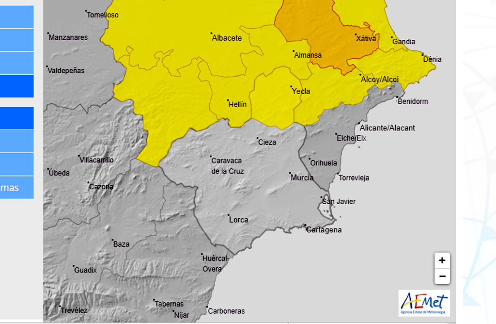 Alerta amarilla por tormentas este viernes en la Región

